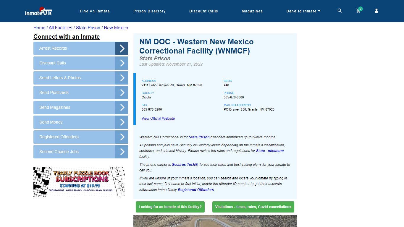 NM DOC - Western New Mexico Correctional Facility (WNMCF)