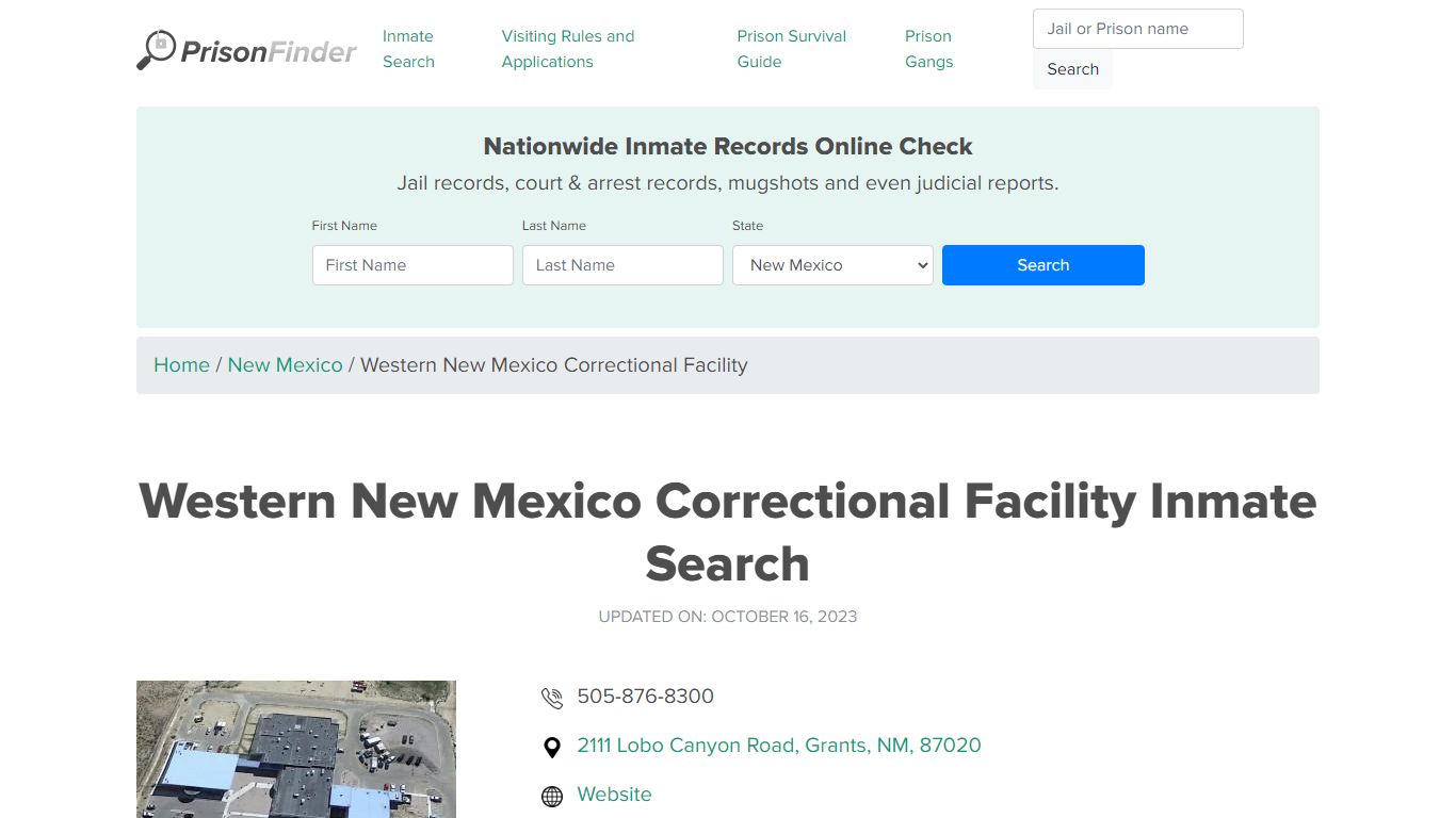Western New Mexico Correctional Facility Inmate Search