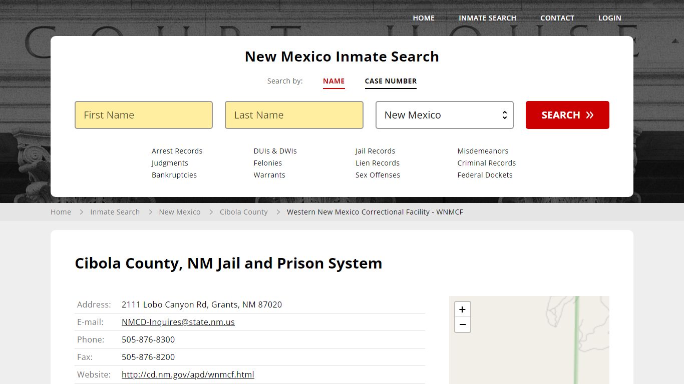 Western New Mexico Correctional Facility - WNMCF Inmate Records Search ...